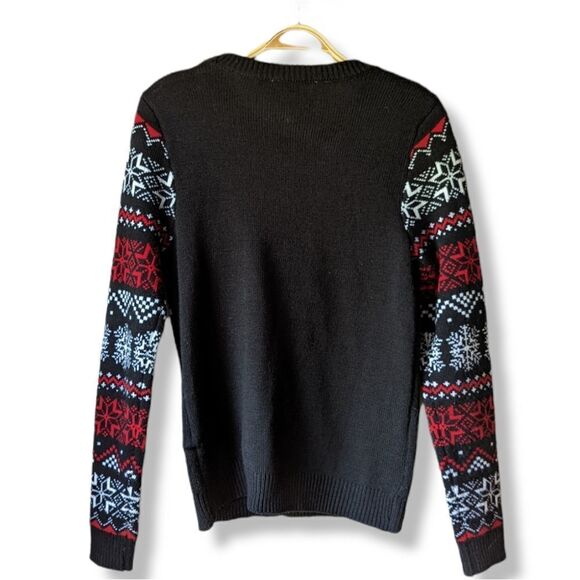 UGLY CHRISTMAS SWEATER | UGLY Grumpy Cat Junior sz M crewneck - Picture 4 of 8